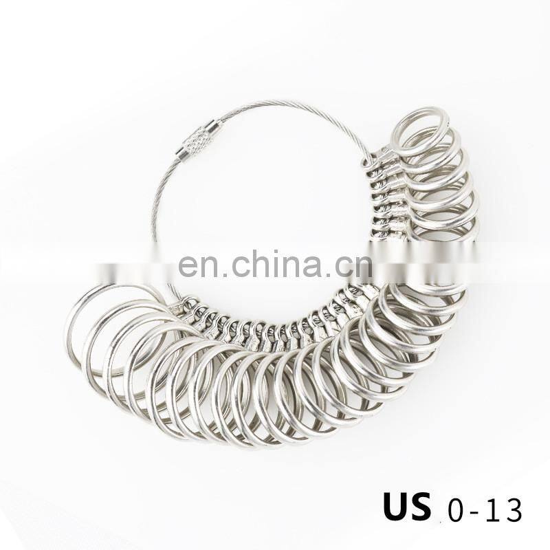 EU/JP/KR/UK/US Useful Standard Jewelry Measuring Tool Rings Size Metal Finger Ring Sizer Measure Gauge