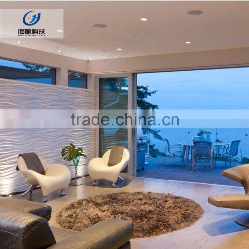 Contemporary Series fire retardant modern 3D stone panels relief wall art