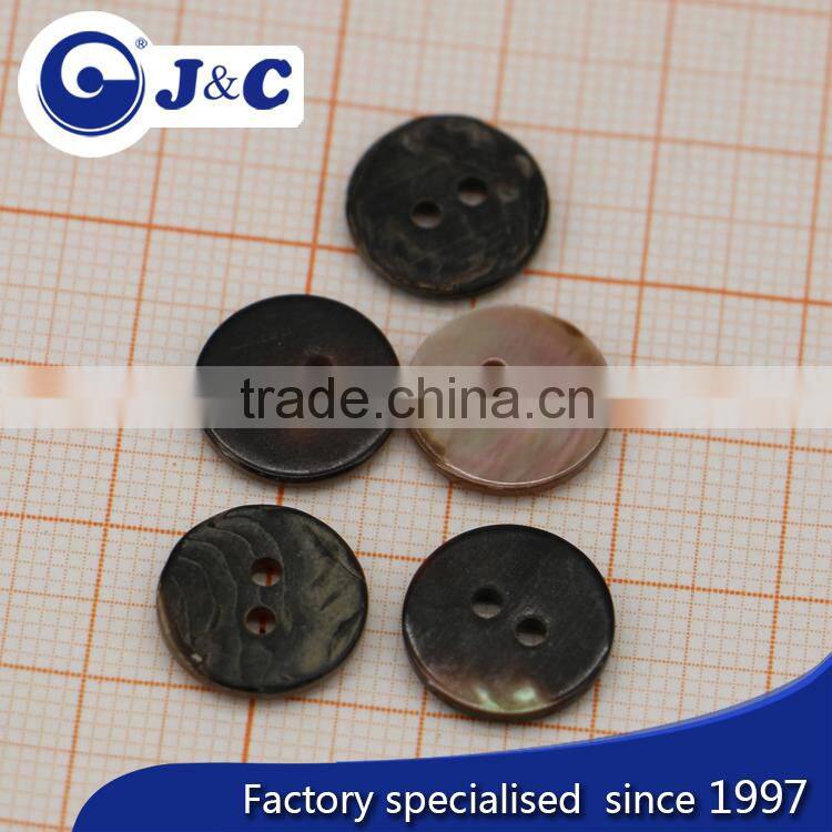 bespoke laser logo raw river shell button for coat and dress