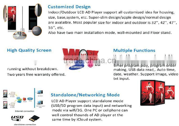 Cheaper advertising lcd display