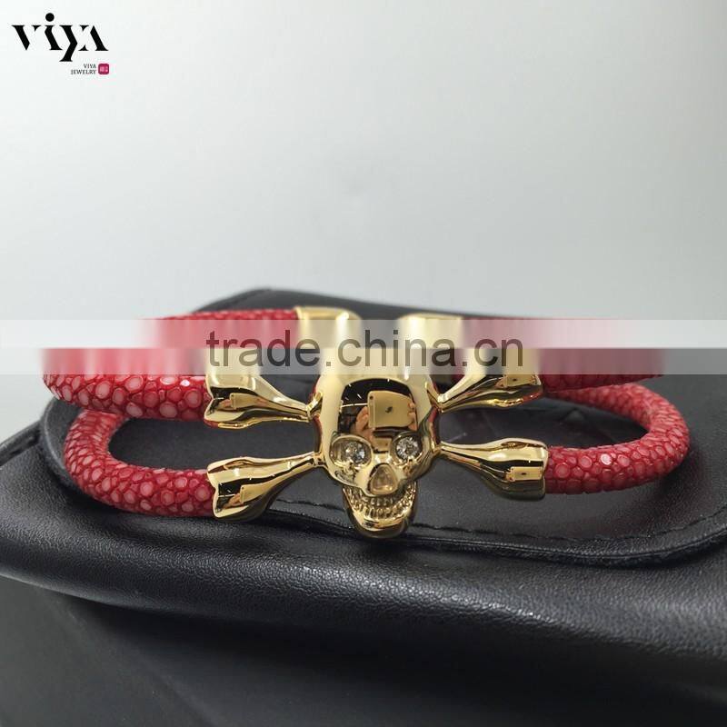 2016 New Design North Skull Clasp, Colorful Diamond Skull Clasp, High Class 316l Stainless Steel Skull Clasp