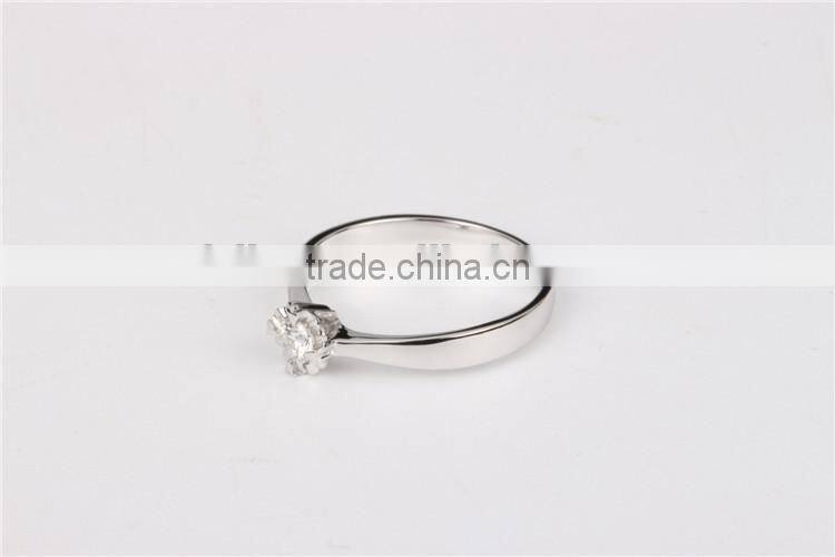 New design ladies finger single stone ring designs 925 sterling silver