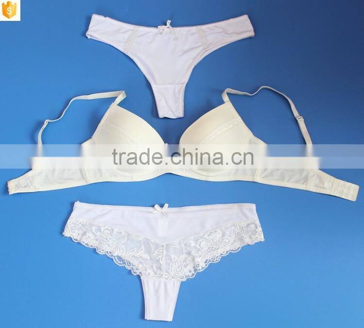 Daily use pure white breathable feature bra panti