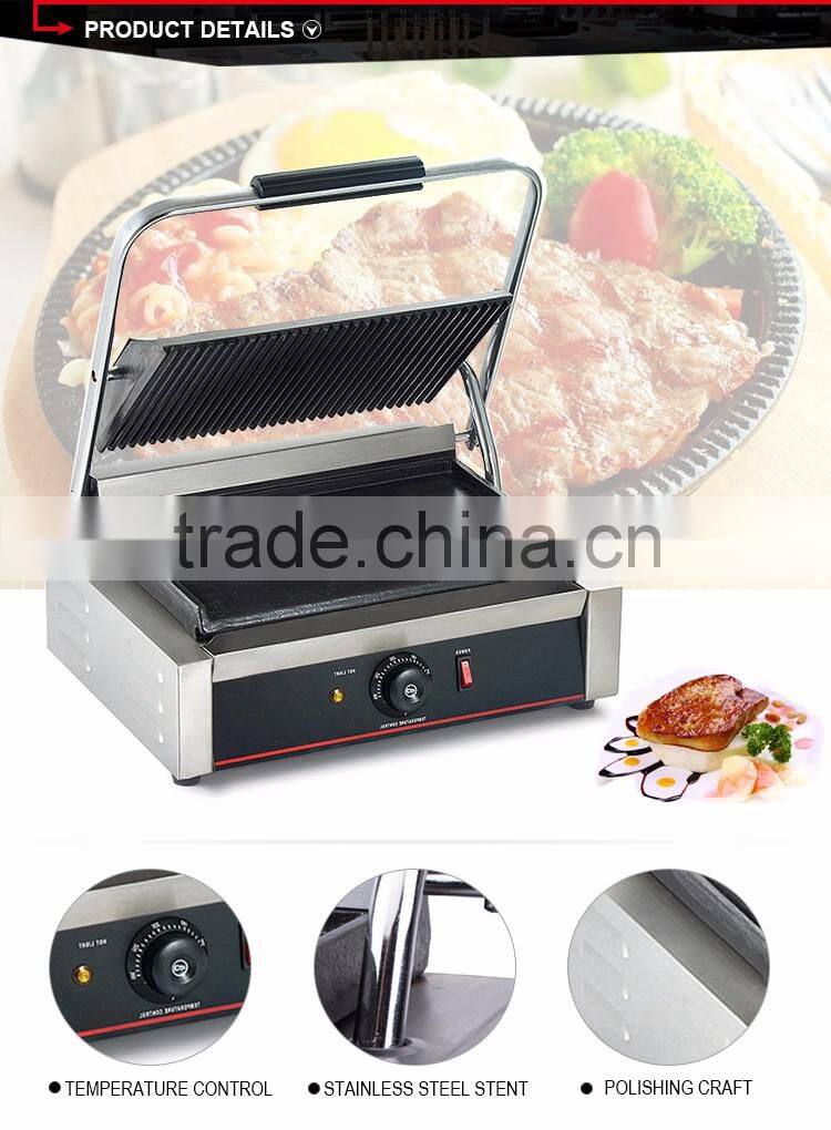 energy-saving bread sandwich maker commercial panini contact grill kitchen equipment 1 plate