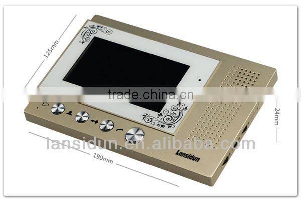 2016 hot sale in Asia 7 inch video interphone system audio door bell