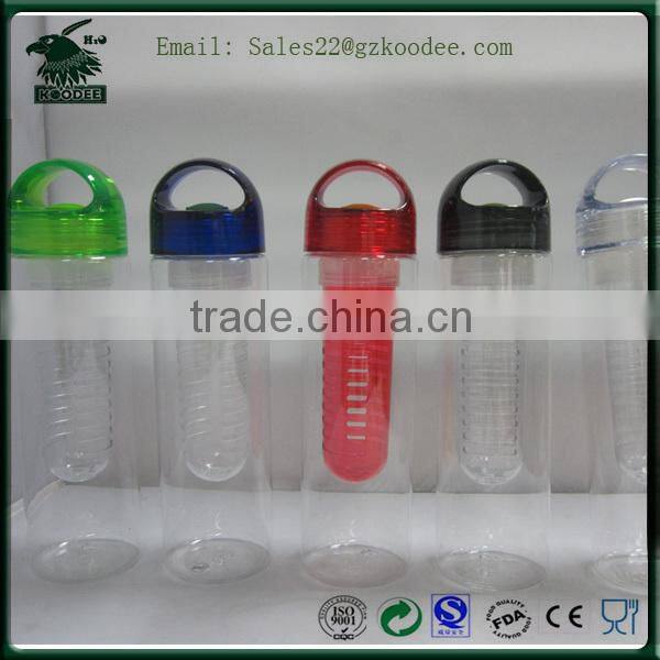 plastic drinking water bottle with fruit infuser