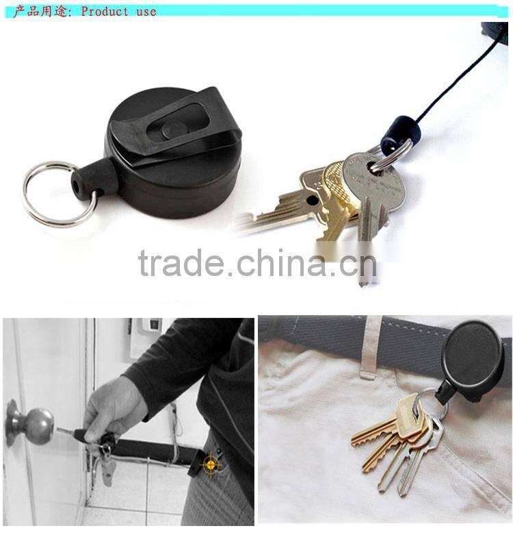 Gold metal retractable badge holder reel with belt clip for business
