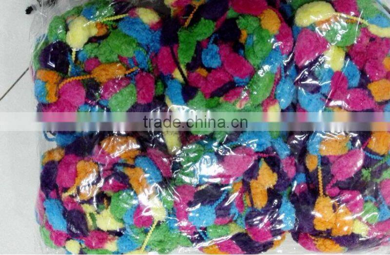 Hat Fashion ladder fancy yarn ball handknitting pom yarn