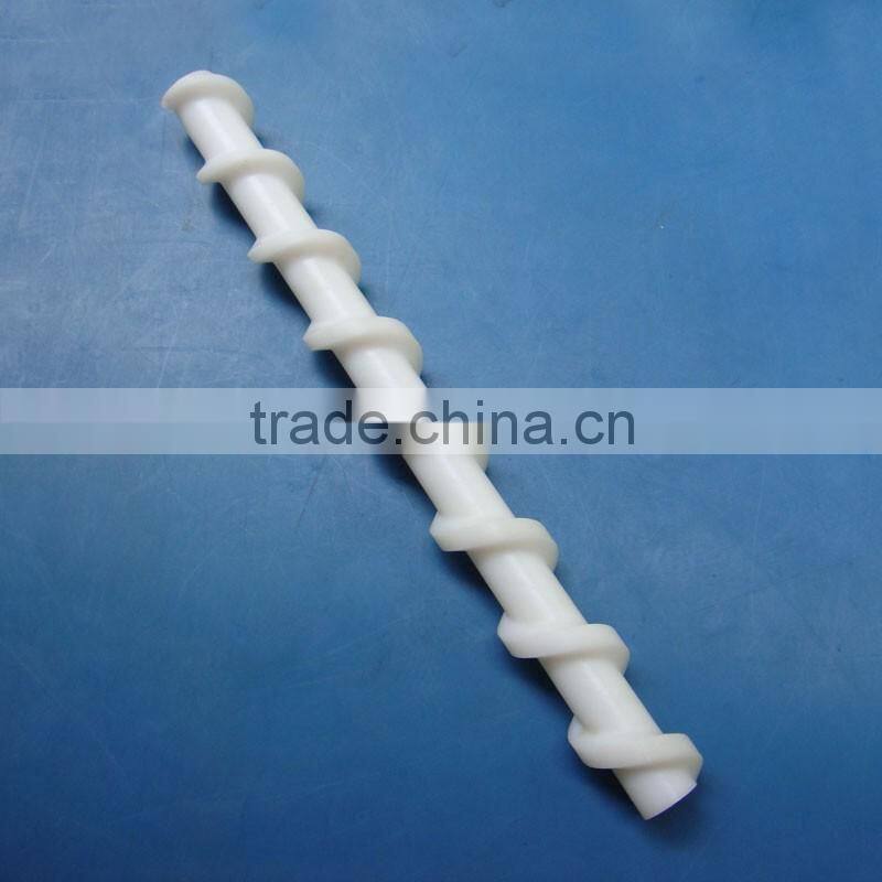 engineering plastic CNC machining uhmw-pe plastic conveyer screw rod for bottle extuder
