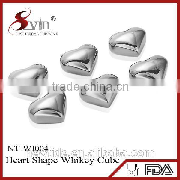NT-WI004 Food Grade Unique Heart Shape Whiskey Cube