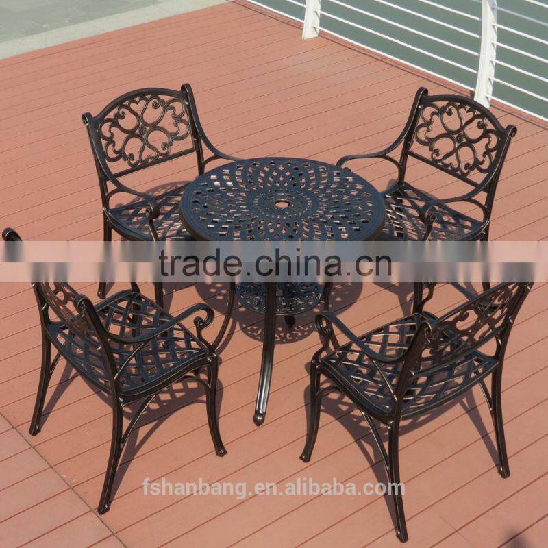 Cheap White Wrought Cast Iron outdoor table and chair