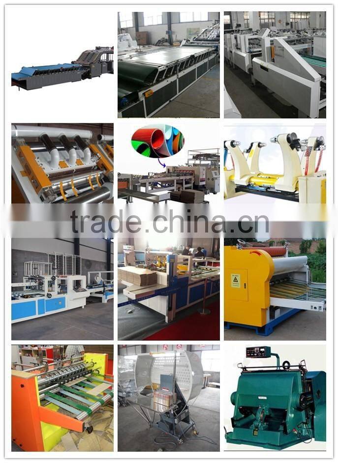 Fully automatic cardboard printing slotting die-cutting gluer linkage line/ carton machine