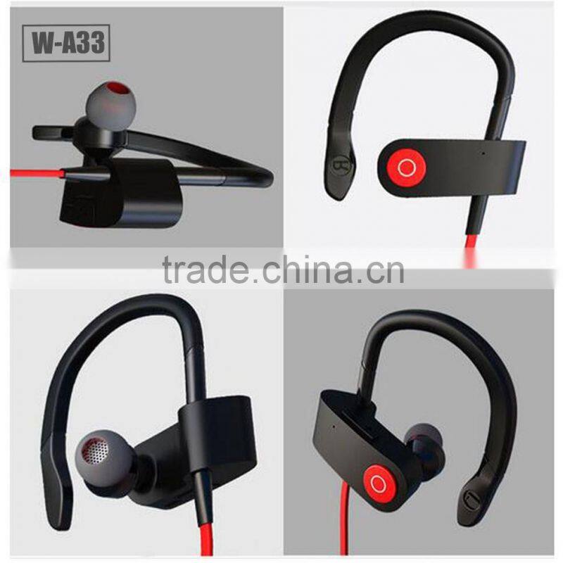 Ear hook bluetooth headphone, unique neck strap design wireless waterproof bluetooth headphone