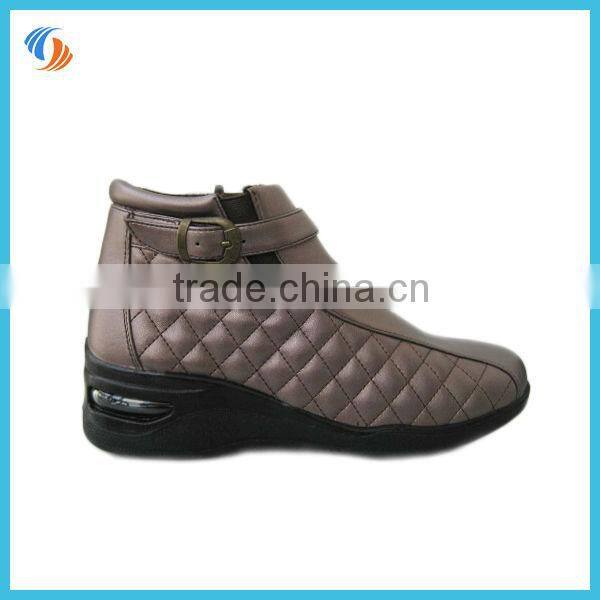 Women Zipper PU shoes Air Cushioned Shoes