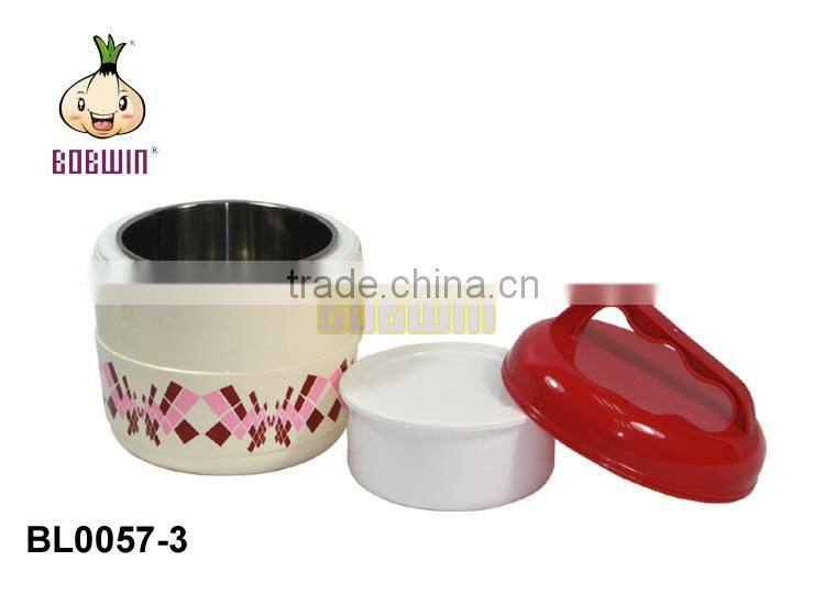 children two layer inner bento lunch box with handle