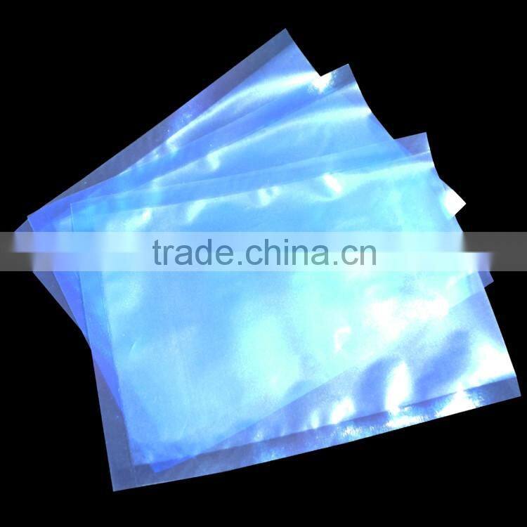 antistatic pet cpp laminated transparent 3 side seal vacuum bag