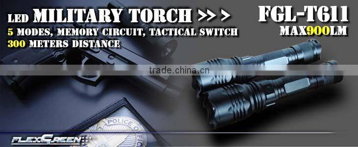 rechargeable 18650 10W XML U2 LED tactical flashlights