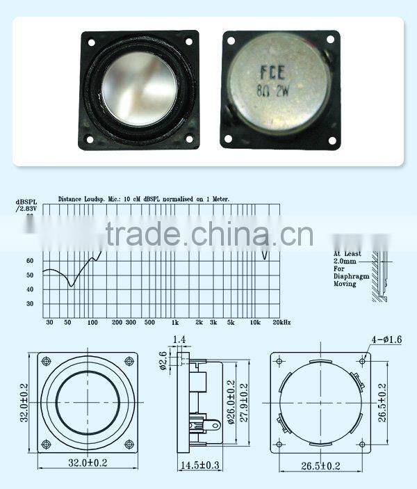 32mm 8ohm 2W LCD monitor speaker