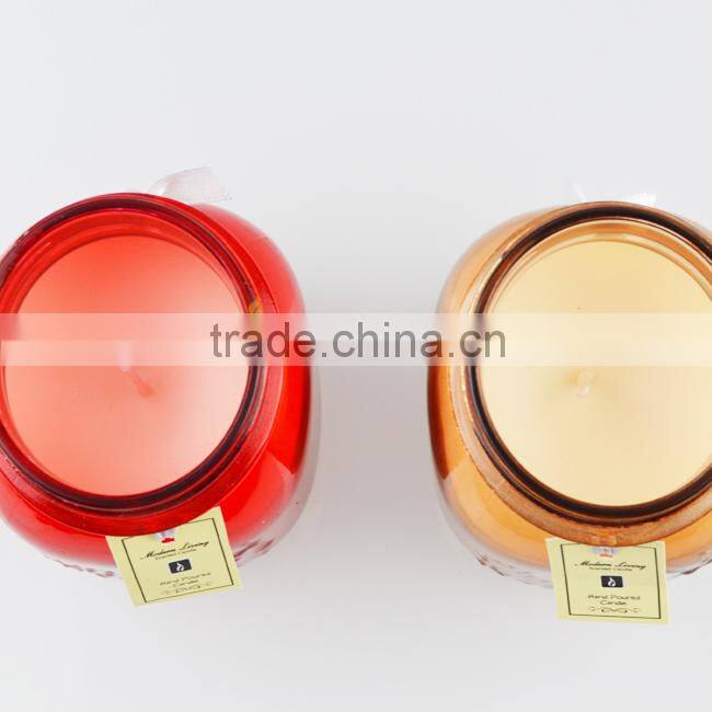 Decorative scented Glass candle jar with lids