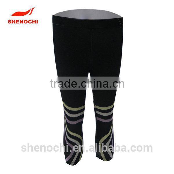 Dri fit sublimation custom design compression running pants wholesale