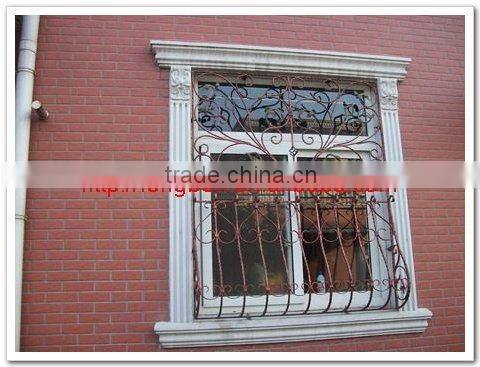 Toping-selling newest wrought iron window grill design