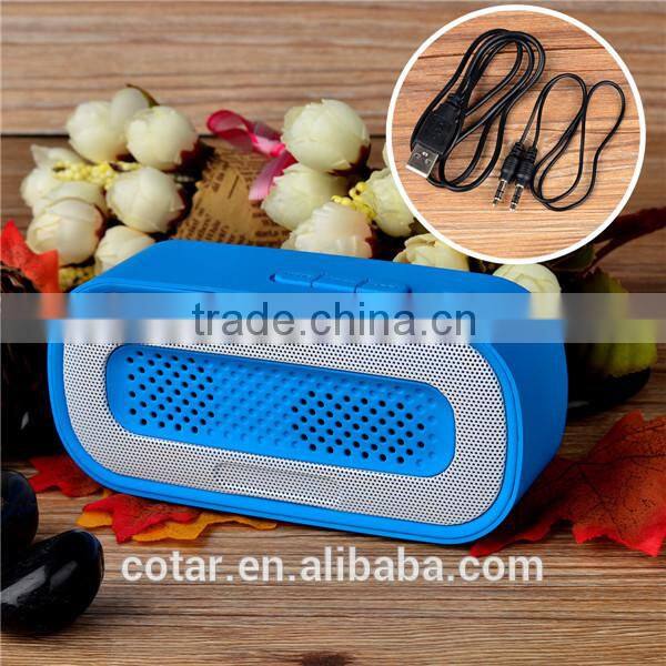 2015 best stereo audio sound 3W wireless FM radio bluetooth speaker with USB Flash MP3 Player