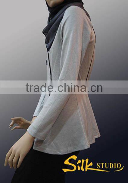 Long Sleeve Jersey Blouse Top