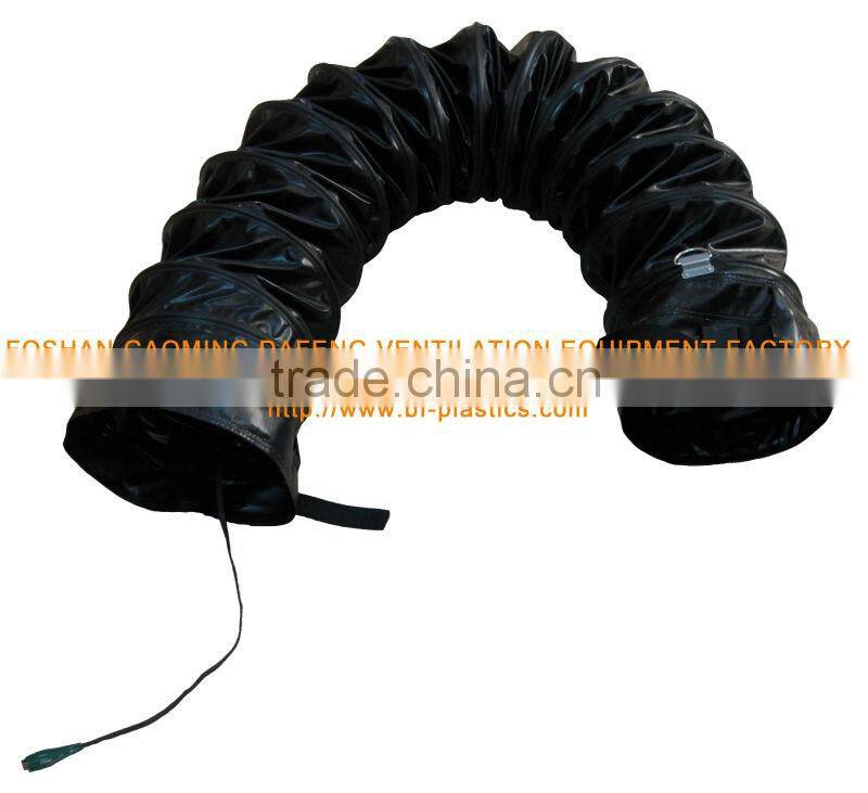 pvc black anti static flexible air ducts