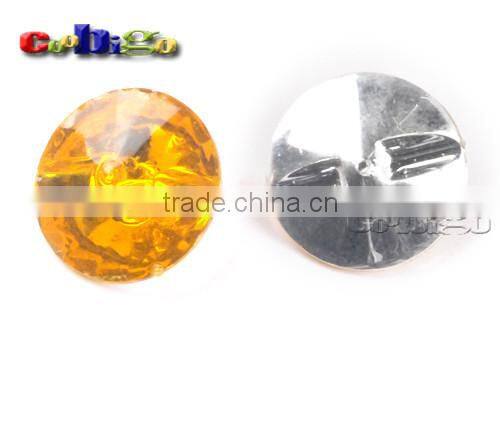 44L(28mm) Mix Color Acrylic Cut Culet Back Fashion Rhinestone & Crystal Button For Stylish Bags Garment Shoes #FLN012-44L