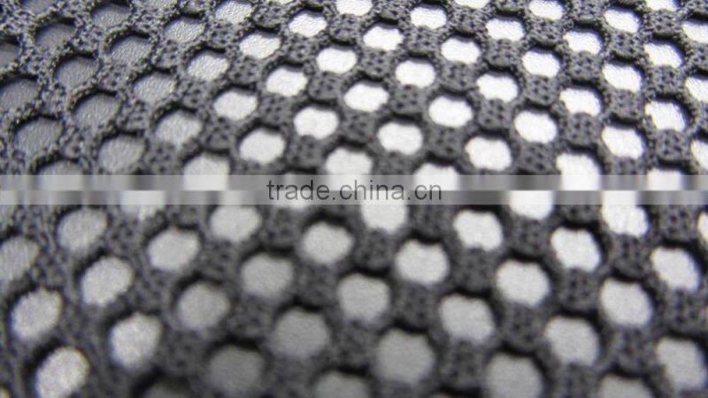 terylene width 160cm weight 120gsm honeycomb poly net hexagon sportswear lycra cut out mesh 4way stretch fabric