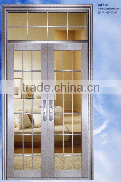 Wanjia good pvc profile interior glass french doors
