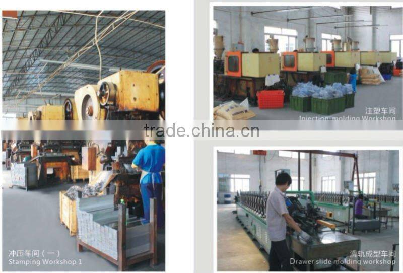 Soft closing galvanized steel telescopic furniture drawer rails