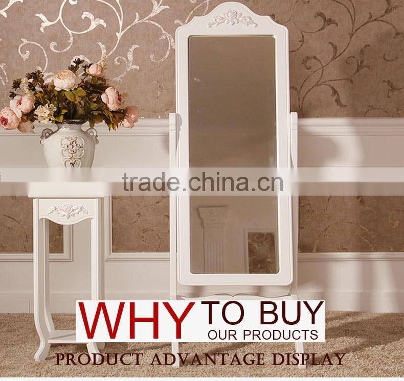 2016 New Product Stainless Steel Frame Design Fixed Wall Glass Dressing Mirror
