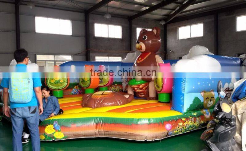 cheap commercial grade inflatable playground /bounce house for kids
