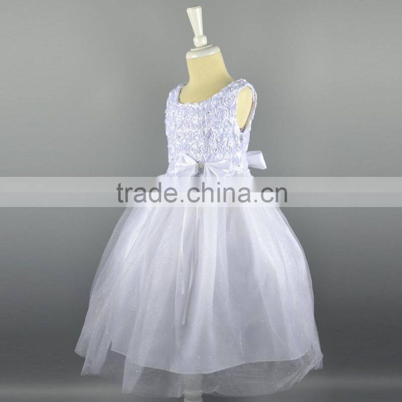 New Fashion Designer One Piece Party Lace Sleeveless Baby Dress Pictures Girl Dresses With Flower Wedding