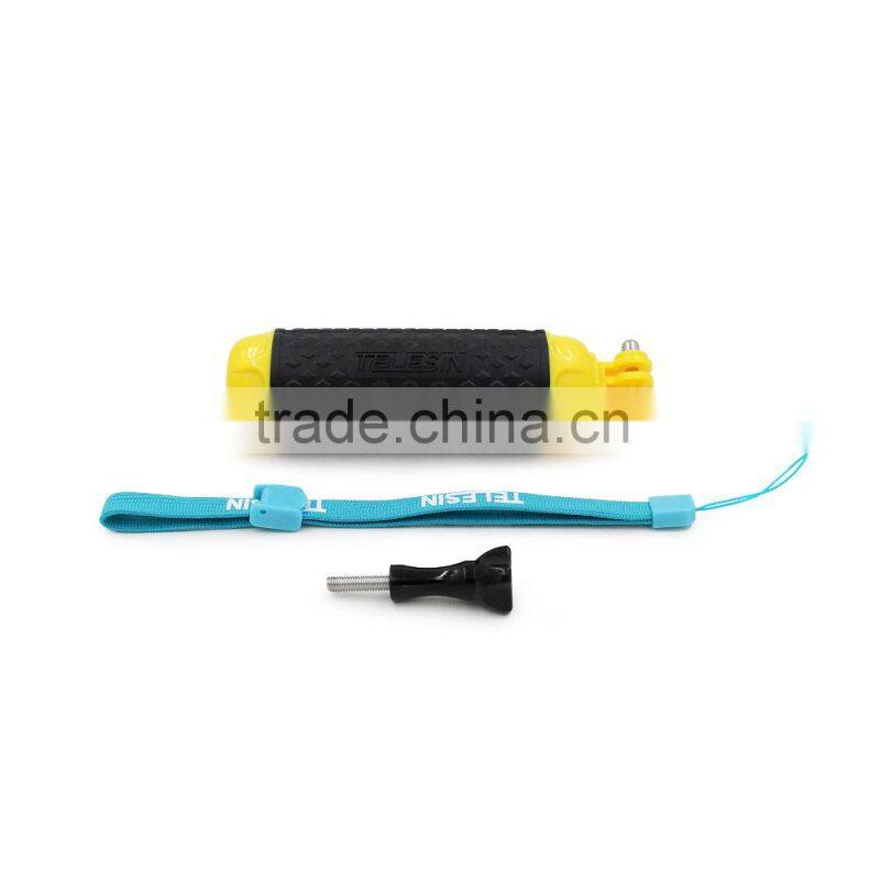 Telesin new floaty rubber grip monopod bobber for Go Pro, Xiaomi and SJCAM