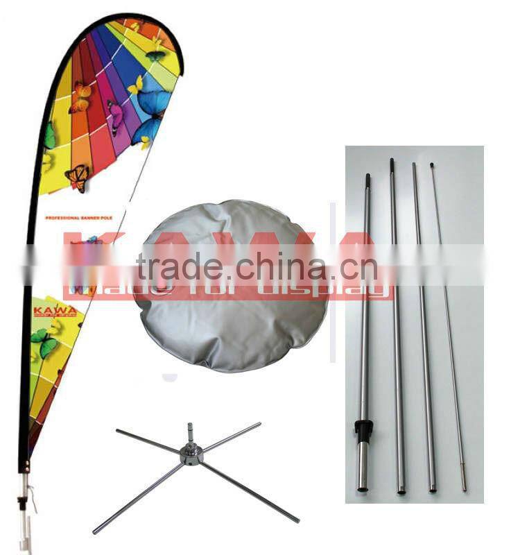 Promotional portable flag pole base