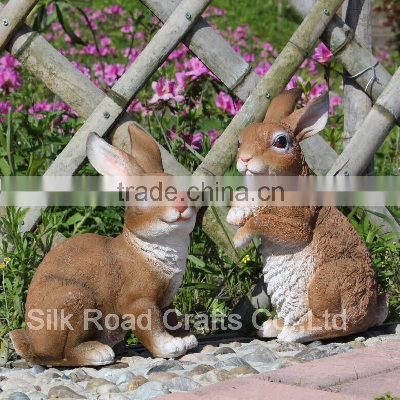 Resin rabbit statues garden decoration
