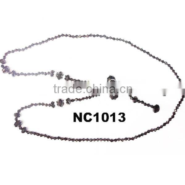 statement crystal necklace with magnetic clasp