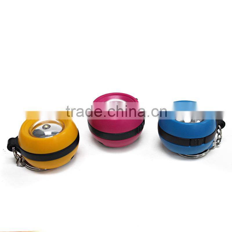 LED Hand-Crank Keychain Flashlight Dynamo Torch