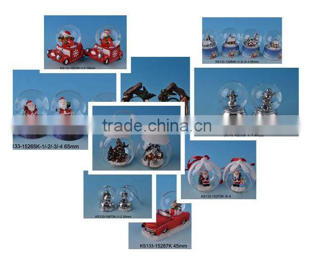 Kinsheng Hot Selling Polyresin Decorative Christmas Tree Glass Bottles