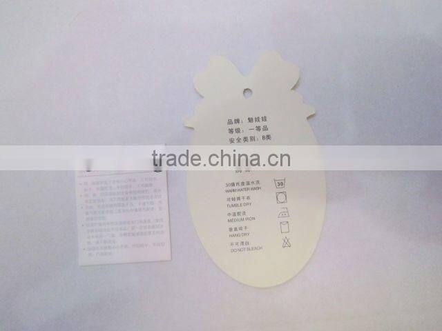Custom clothing tags / hang tag / garment hangtag