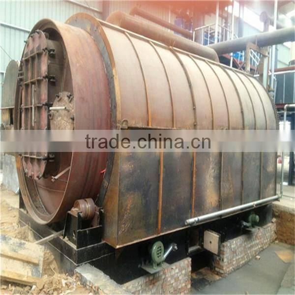 Continuous waste tire pyrolysis equipment with high oil yield