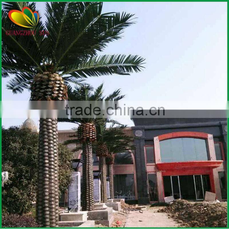 garden decorative fiberglass large artificial date palm tree