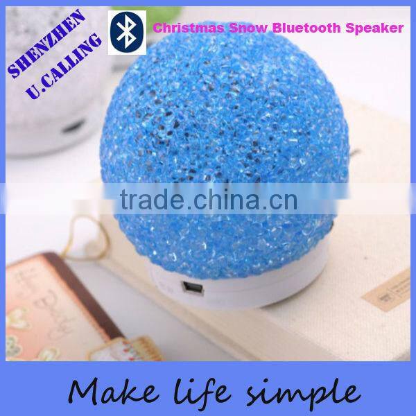 Cheap Gift Crystal Snowball Bluetooth Speaker with TF card