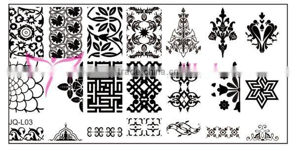 Tree and flower design nail image plate,custom metal nail art stamping plate