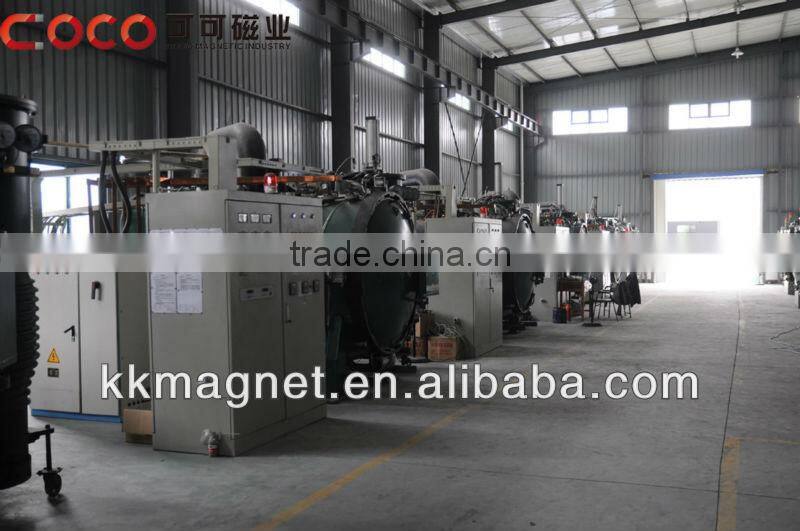 N50 Ningbo Strong Neodymium Magnet, Big Magnet ring manget with hole Radially magnetized coating Black epoxy