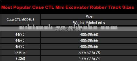 445CT 450CT Excavator rubber track 400*86 *55