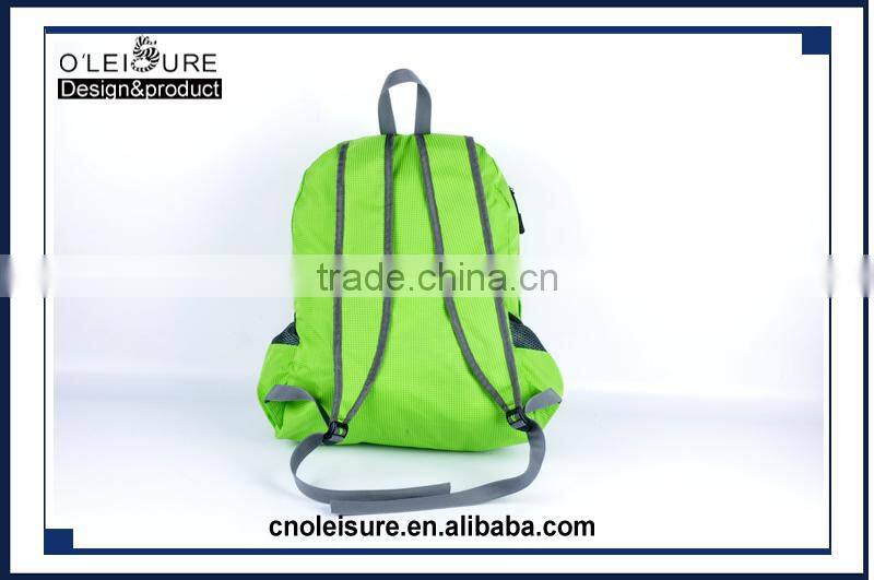 2016 latest arrival design promational foldable backpack cheap fold bag fold up backpack sport hiking camping college school bag