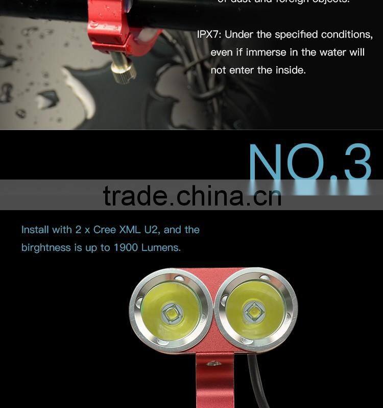 TOP XM-U2 1900lm headlamp Bicycle light led power frontal LED Headlamp for outdoors
